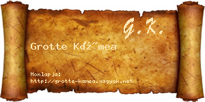 Grotte Kámea névjegykártya